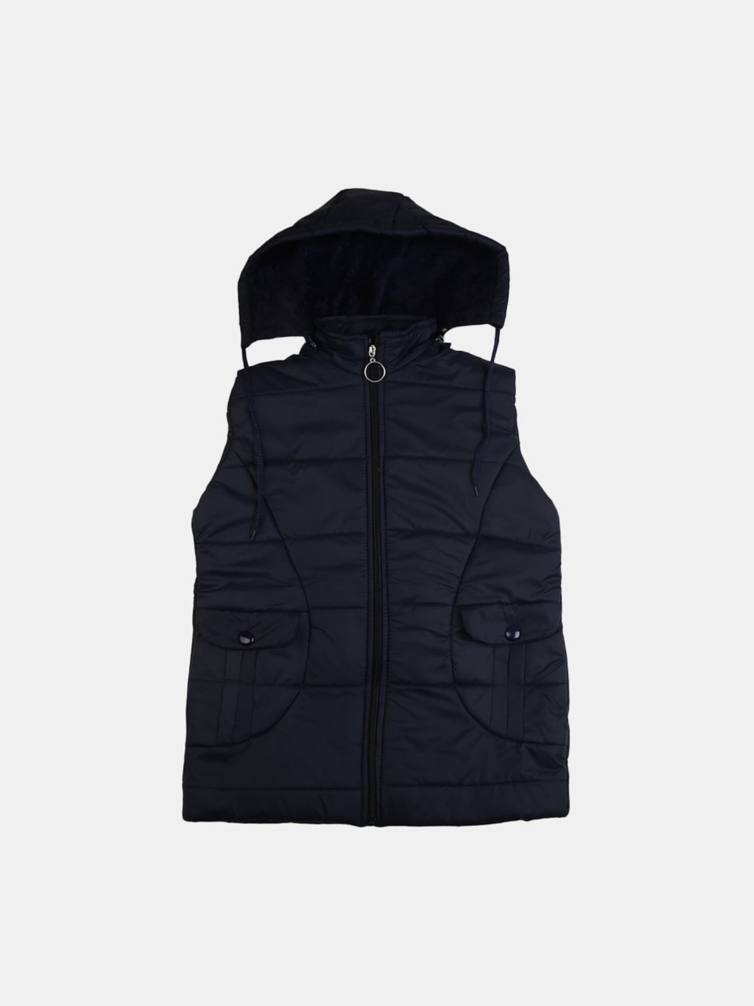 

V-Mart Girls Navy Blue Outdoor Puffer Jacket