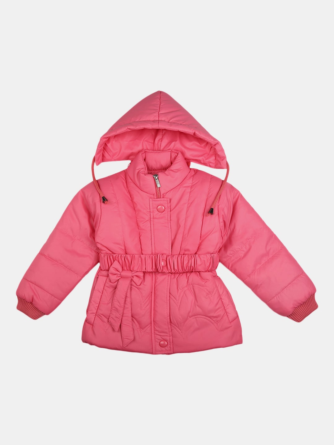 

V-Mart Girls Pink Longline Outdoor Padded Jacket