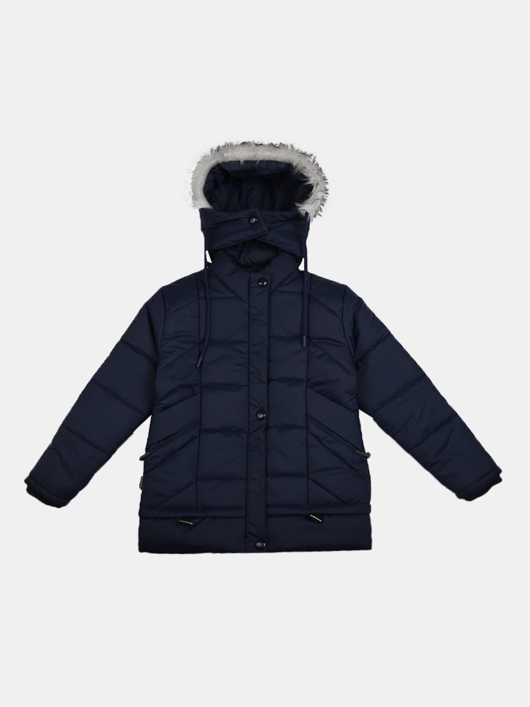 

V-Mart Girls Navy Blue Outdoor Puffer Jacket