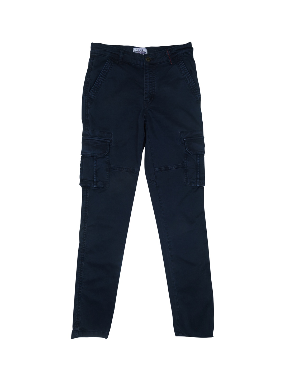 

Gini and Jony Boys Navy Solid Cargos, Navy blue