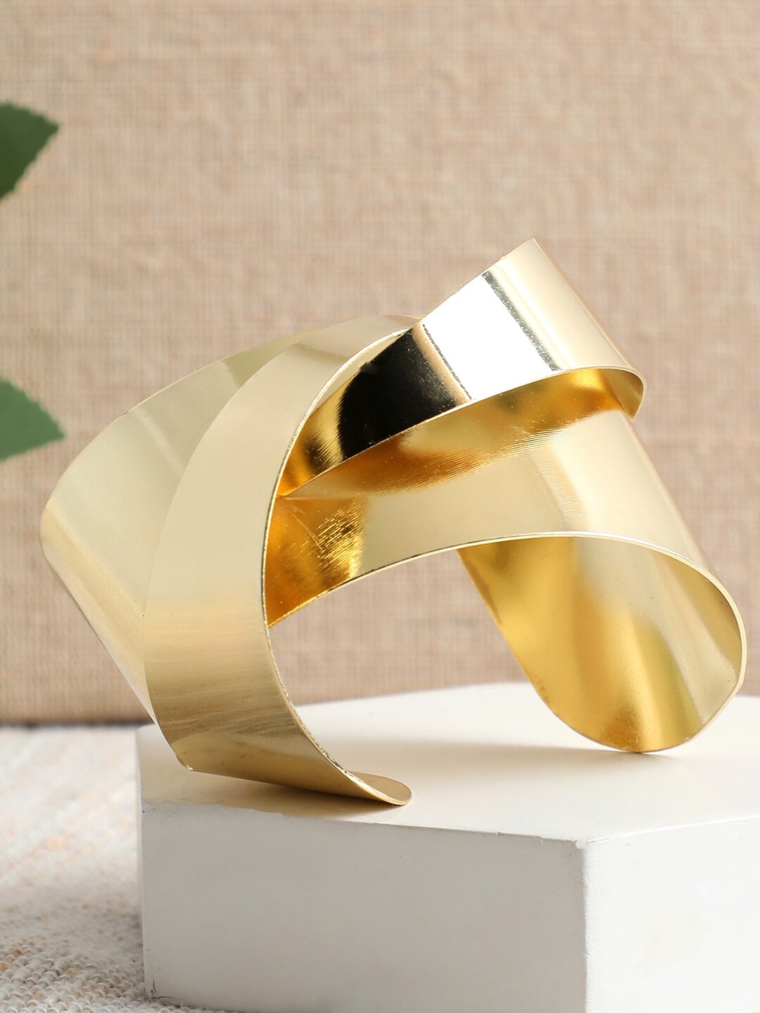 

SOHI Women Gold-Plated Cuff Bracelet