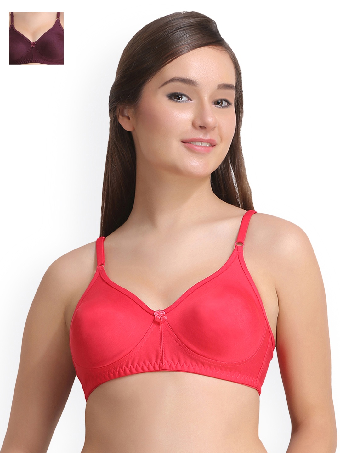 

Leading Lady Pack of 2 Solid Everyday Bras LLCOOL-2-PP-GJ, Purple