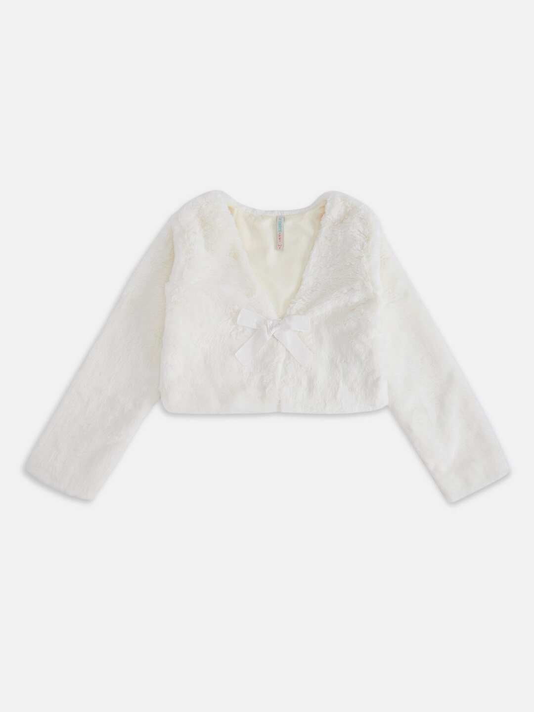 

Pantaloons Junior Girls Off White Cotton Shrug