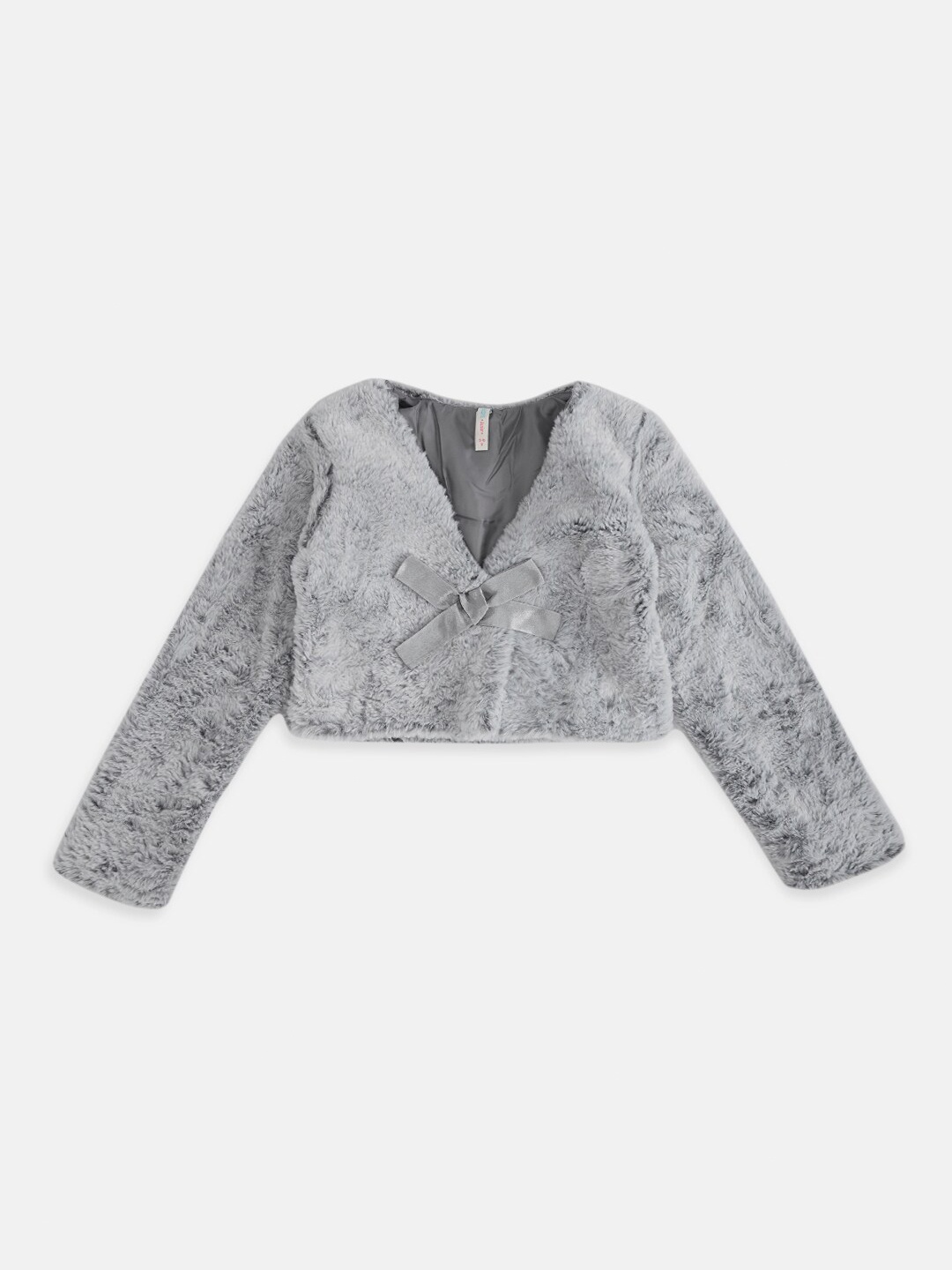 

Pantaloons Junior Girls Grey Crop Cotton Shrug