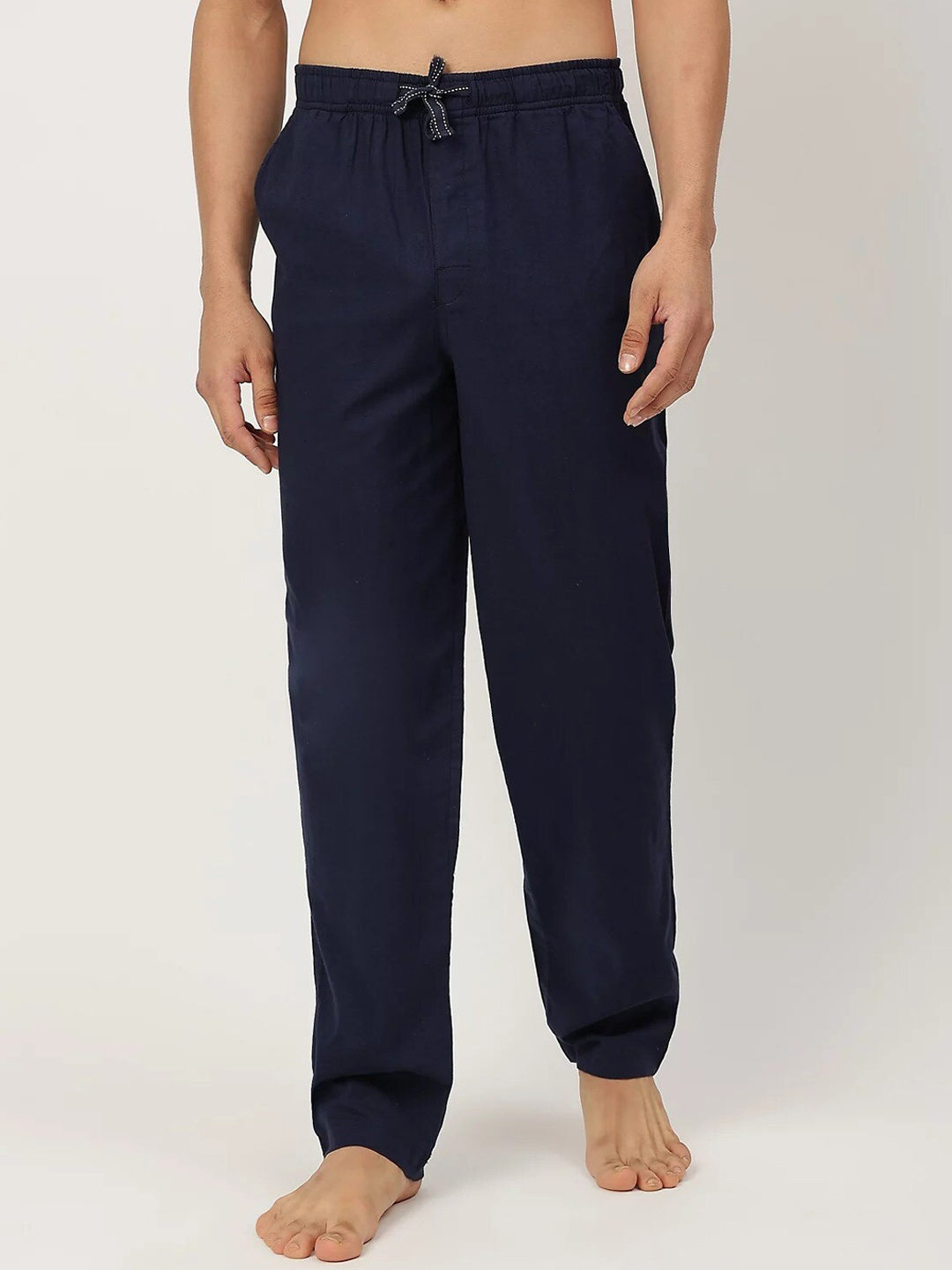 

Marks & Spencer Men Navy Blue Solid Lounge Pants