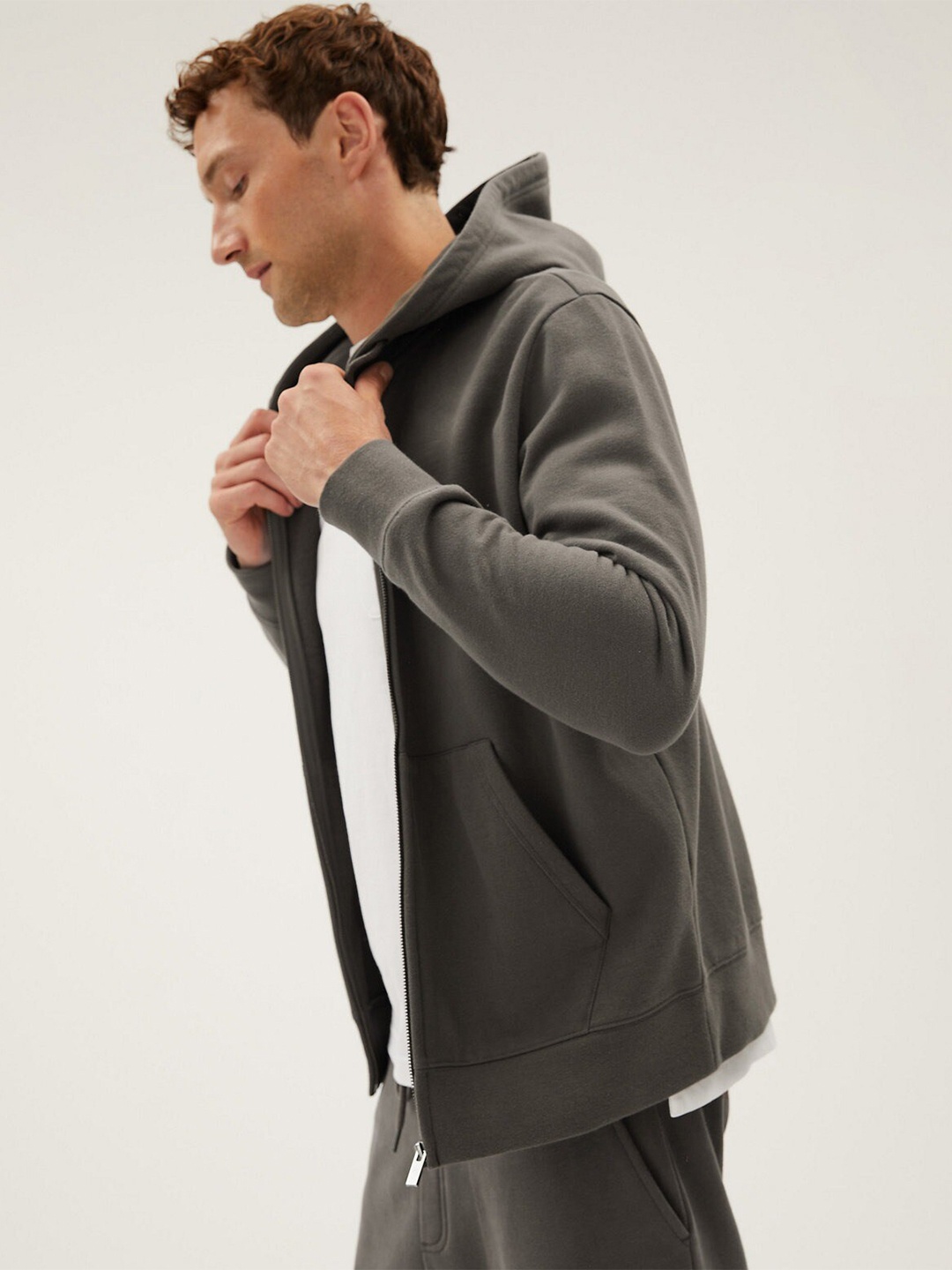 

Marks & Spencer Men Brown Cotton Sweatshirt