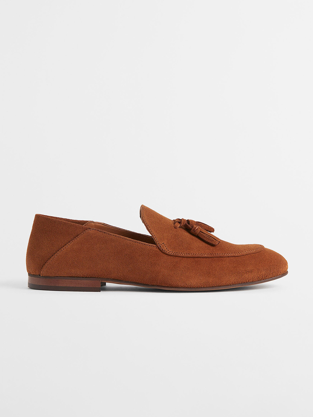 

H&M Men Brown Tasselled Leather Loafers