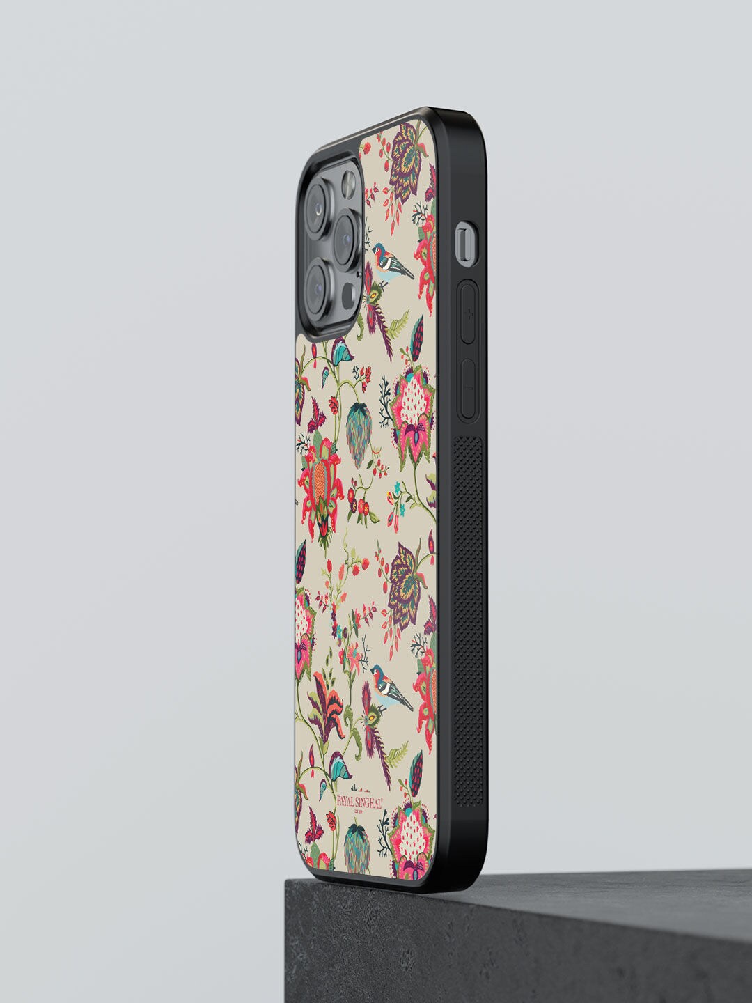 

macmerise Beige Printed Chidiya iPhone 12 Pro Max Bumper Phone Back Case