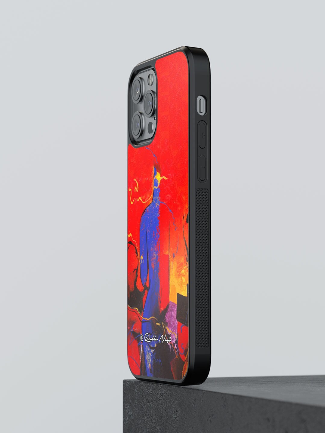 

macmerise Red & Blue Printed Building a Mystery iPhone 12 Pro Max Bumper Case