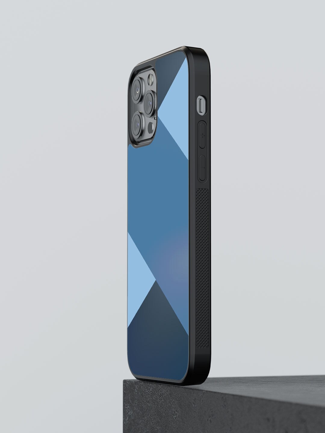 

macmerise Blue Stripes Printed iPhone 12 Pro Max Bumper Mobile Phone Case