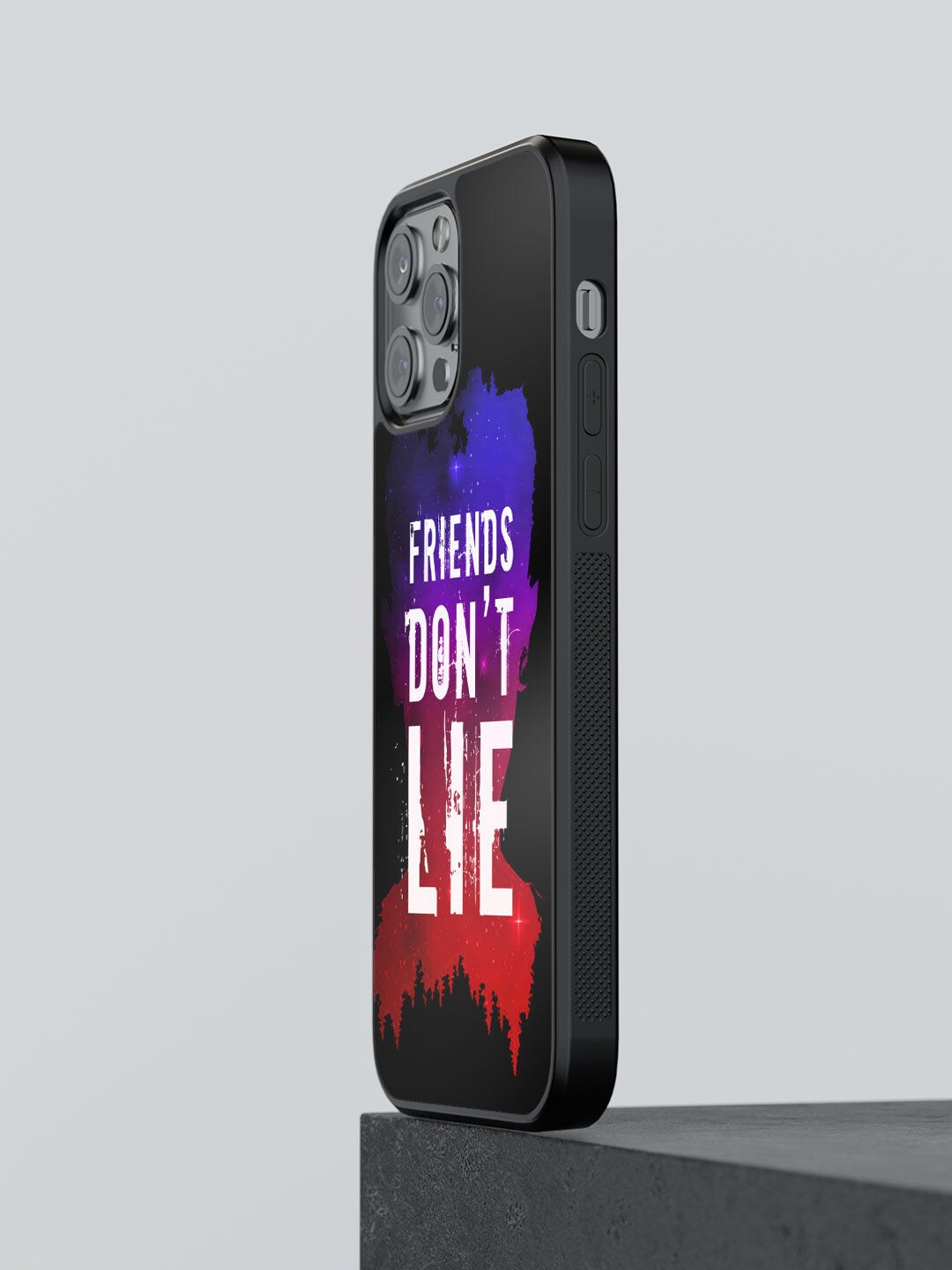 

macmerise Black & Blue Friends Dont Lie Design iPhone 12 Pro Max Back Case