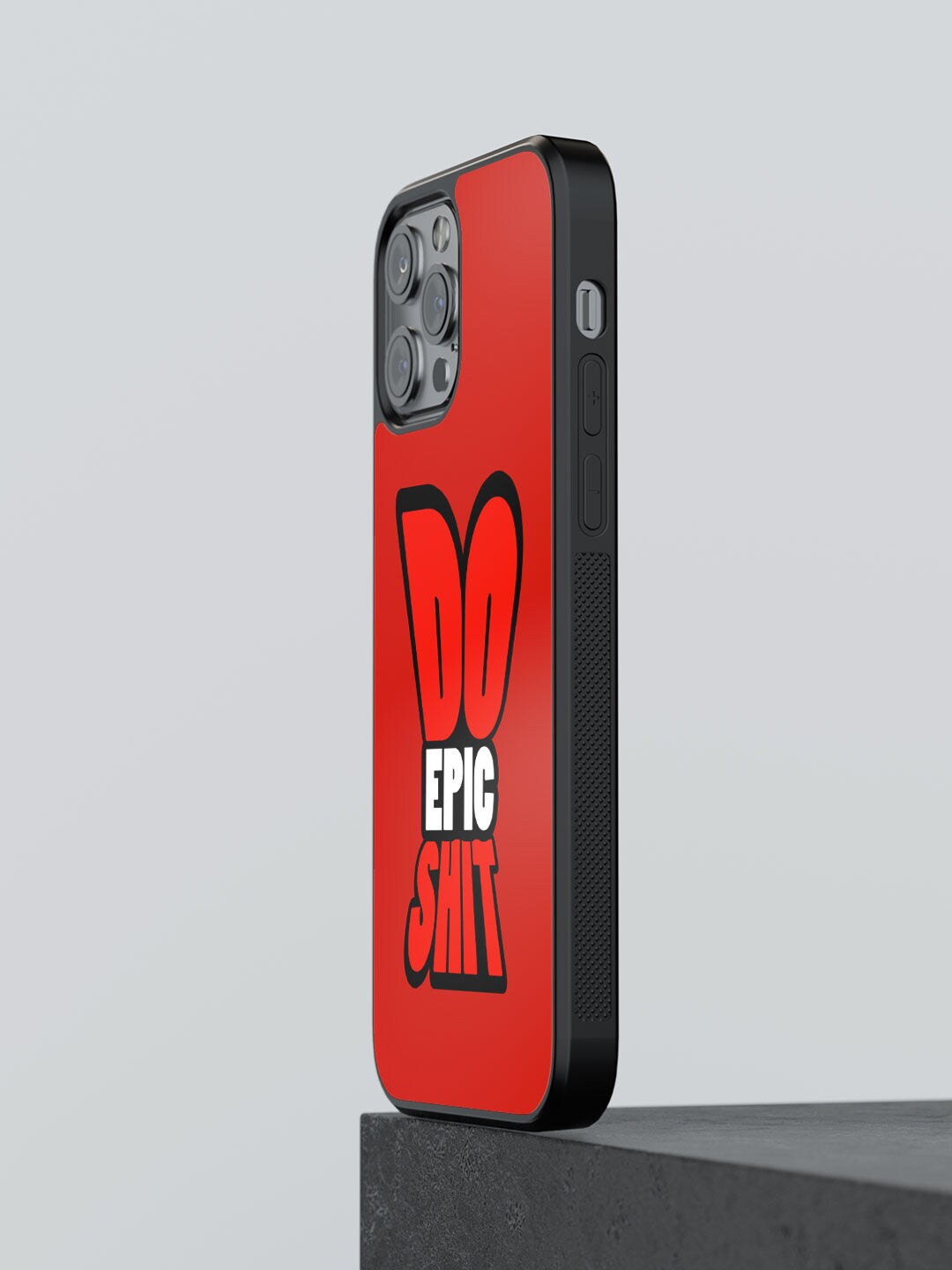 

macmerise Red Printed Do Epic Shit Design iPhone 12 Pro Max Bumper Phone Back Case