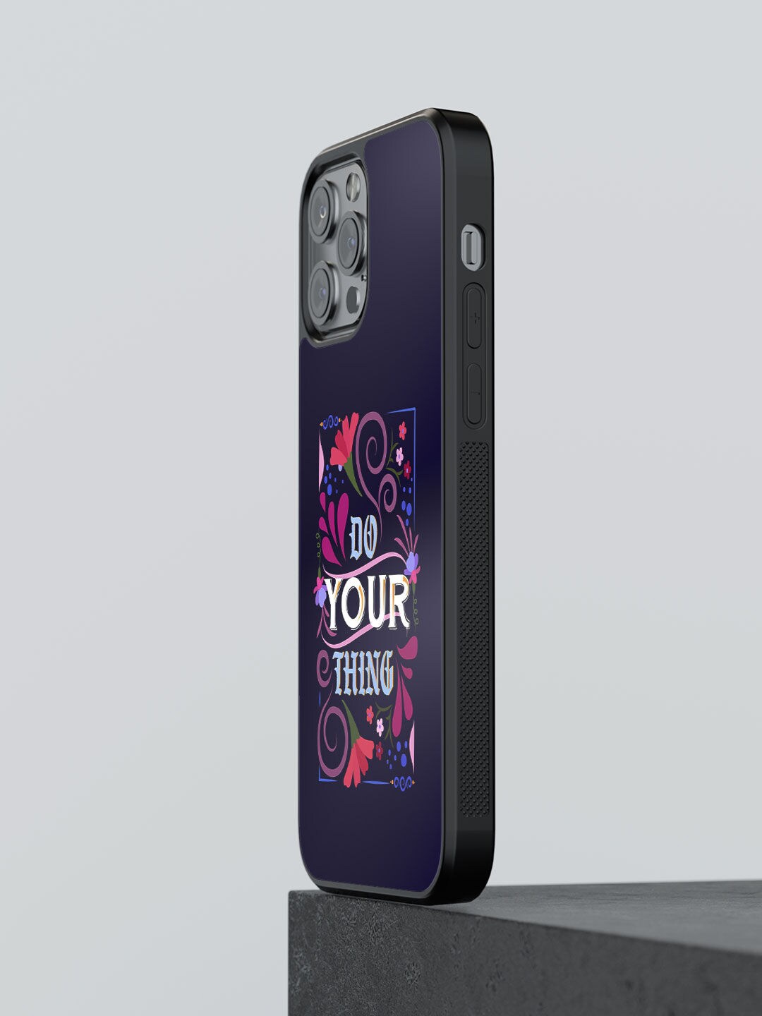 

macmerise Black Printed Do Your Thing Design iPhone 12 Pro Max Bumper Phone Back Case