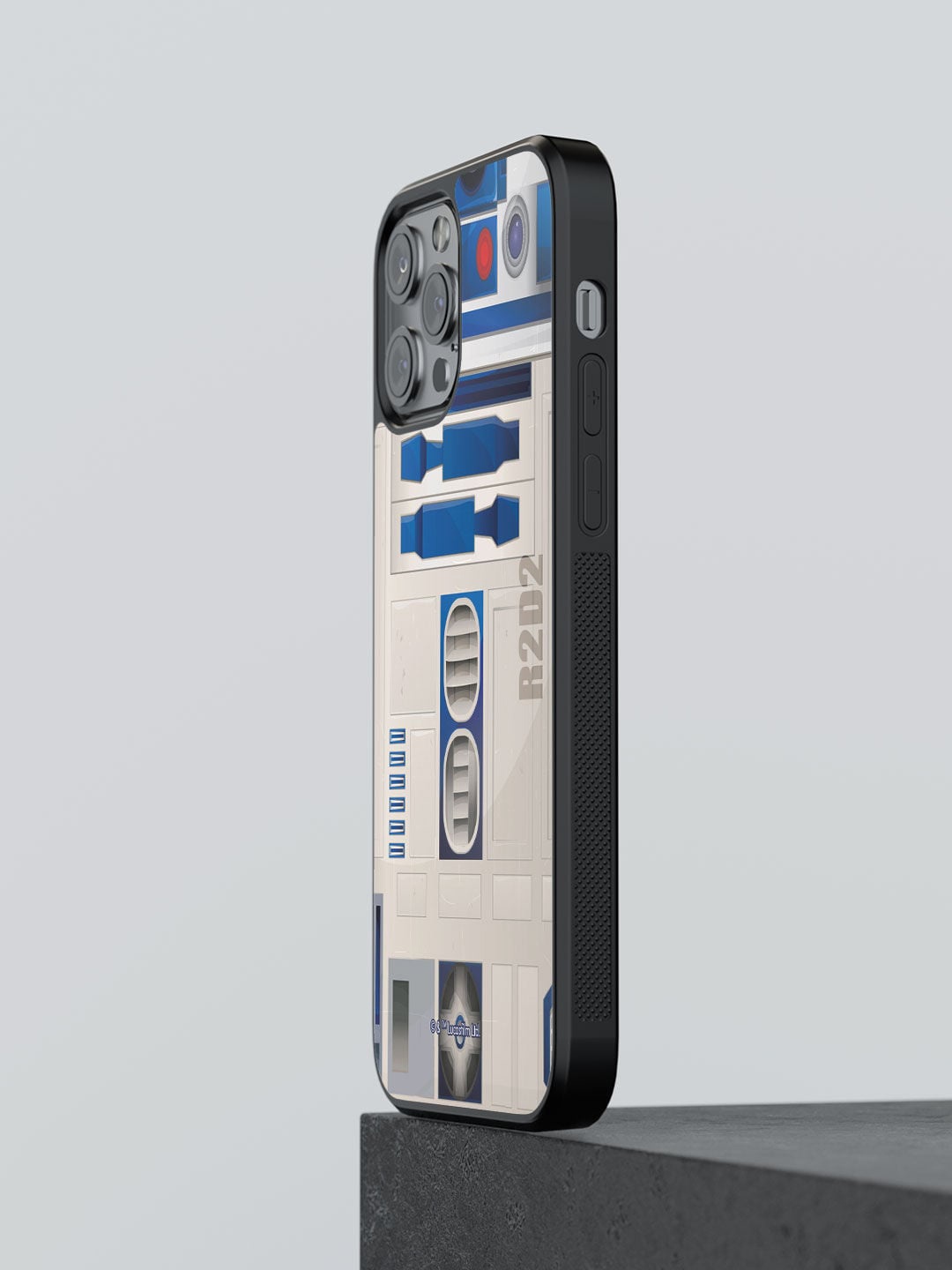 

macmerise Grey & Blue Attire R2D2 Design iPhone 12 Pro Max Back Case