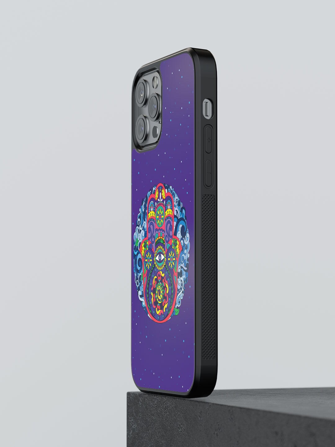 

macmerise Blue Humsa Mandala Design iPhone 12 Pro Max Back Case