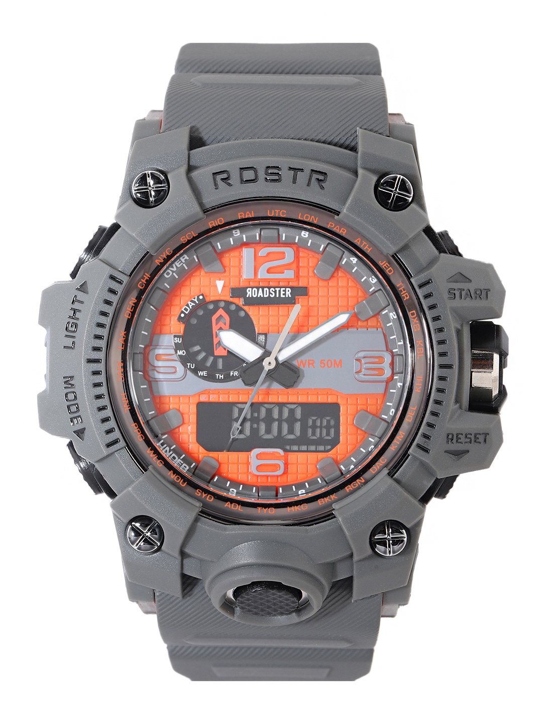 

Roadster Men Patterned Analogue and Digital Watch MFB-PN-SM-8545, Grey