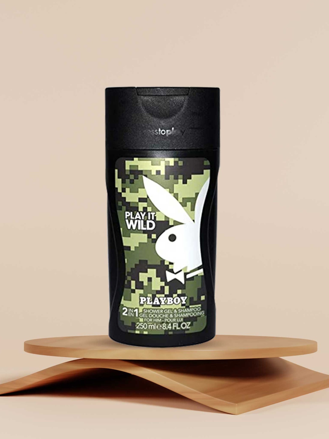 

Playboy Men Play It Wild 2 In 1 Shower Gel & Shampoo - 250 ml, Black