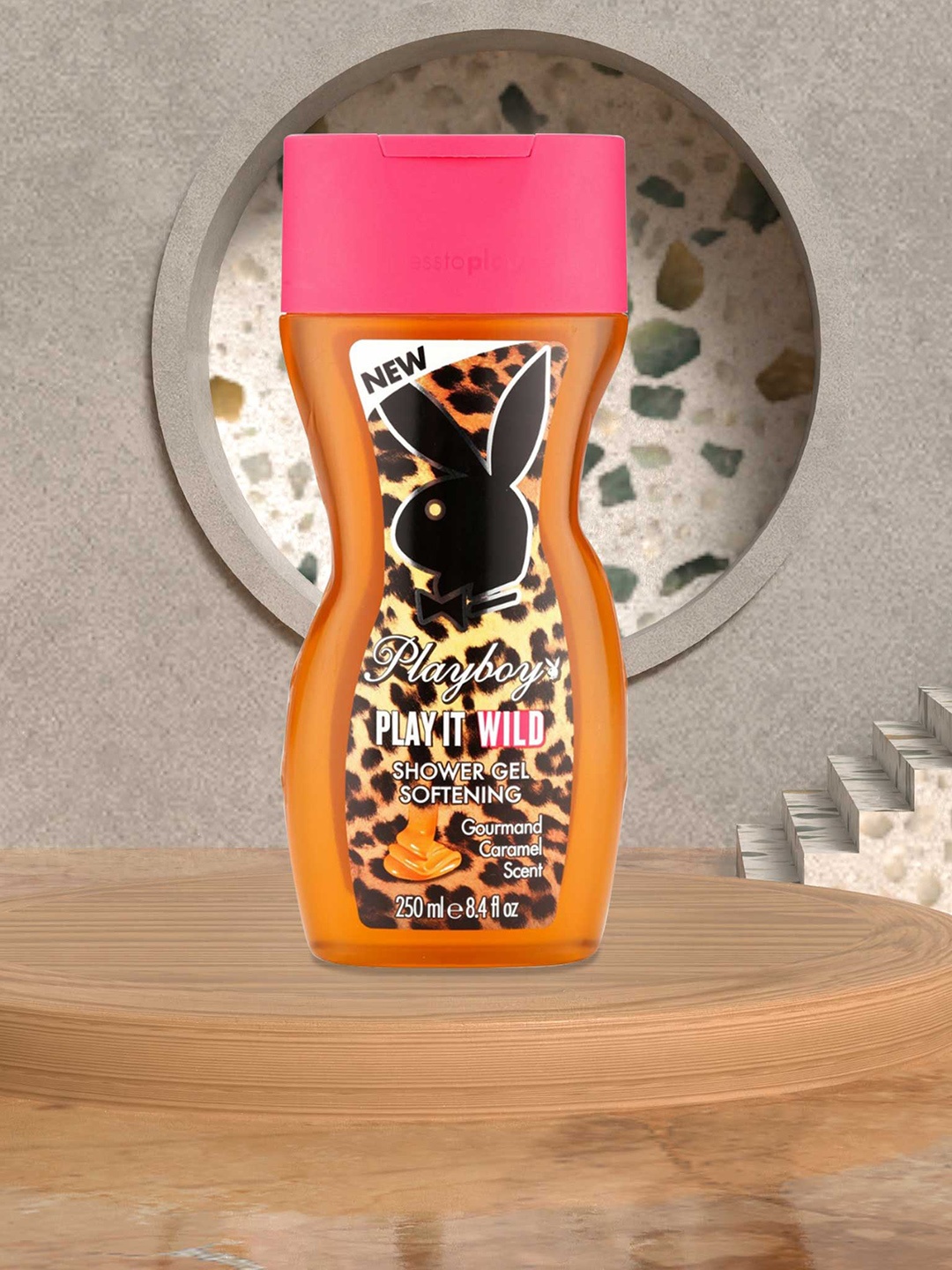 

Playboy Play It Wild Softening Shower Gel with Gourmand Caramel Scent - 250 ml, Orange