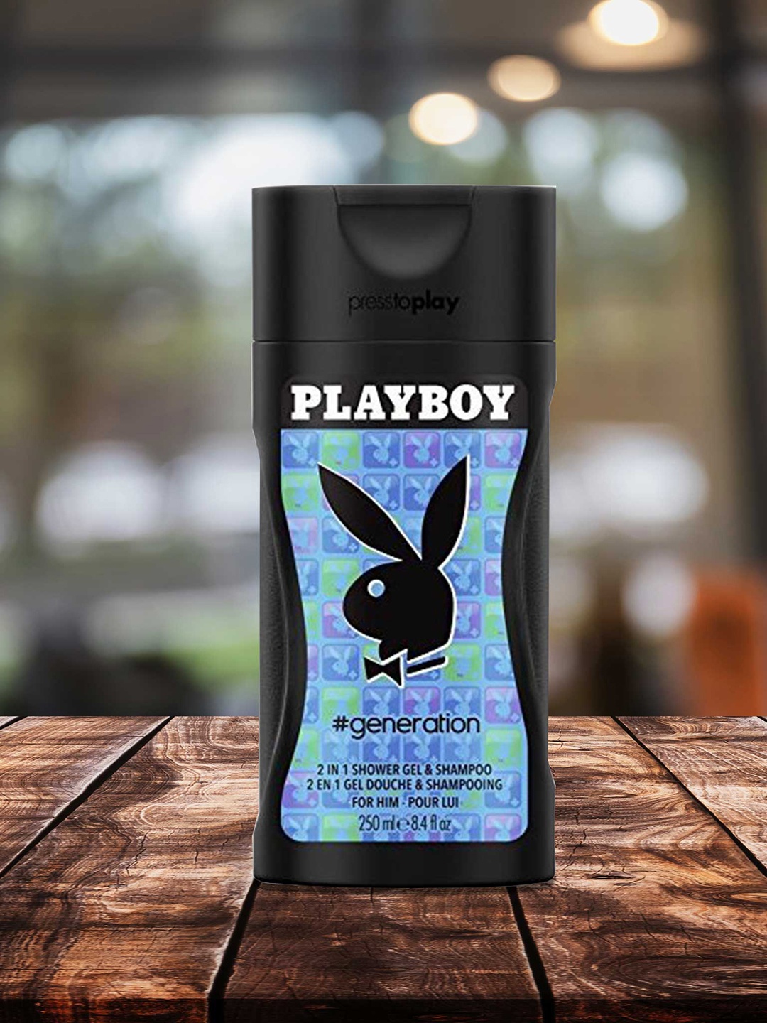 

Playboy Men Generation 2 In 1 Shower Gel & Shampoo - 250 ml, Black