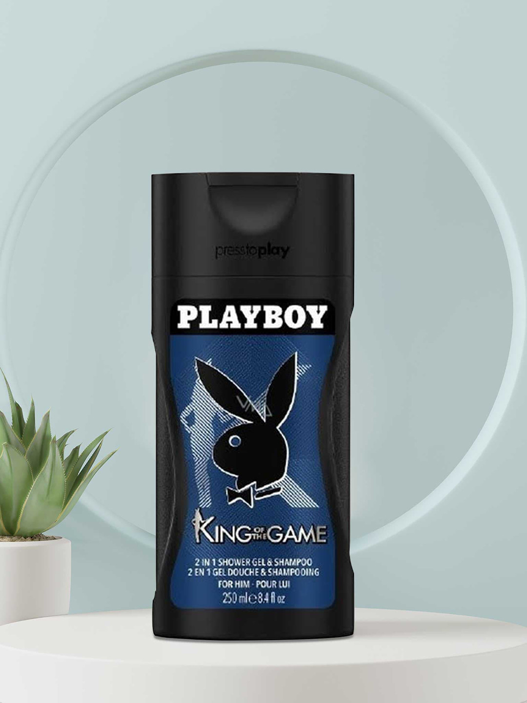 

Playboy Men King of The Game 2 In 1 Shower Gel & Shampoo - 250 ml, Black