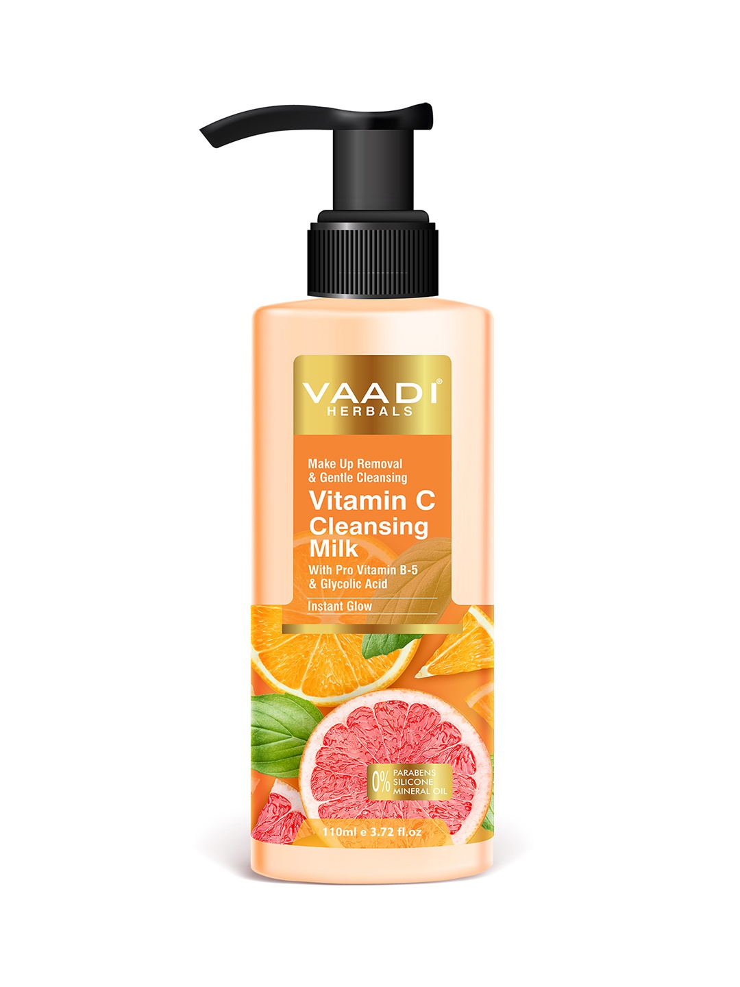 

Vaadi Herbals Vitamin C Cleansing Milk For Make Up Removal & Gentle Cleansing - 110 ml, Orange