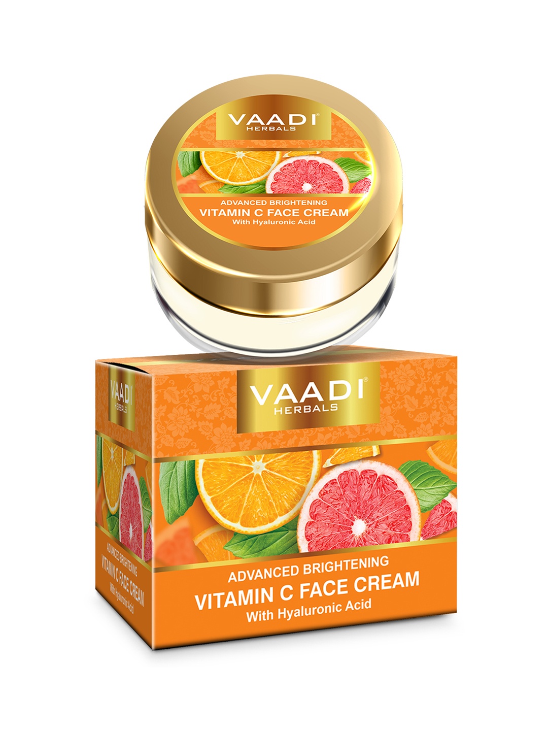 

Vaadi Herbals Advanced Brightening Vitamin C Face Cream With Hyaluronic Acid - 30 g, Orange