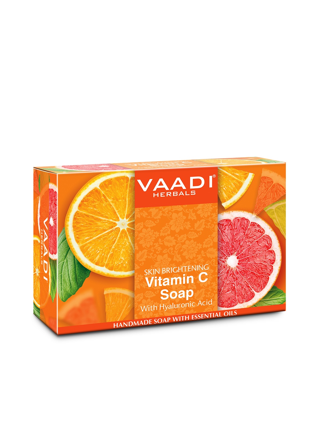 

Vaadi Herbals Skin Brightening Vitamin C Soap with Hyaluronic Acid - 75 g, Orange