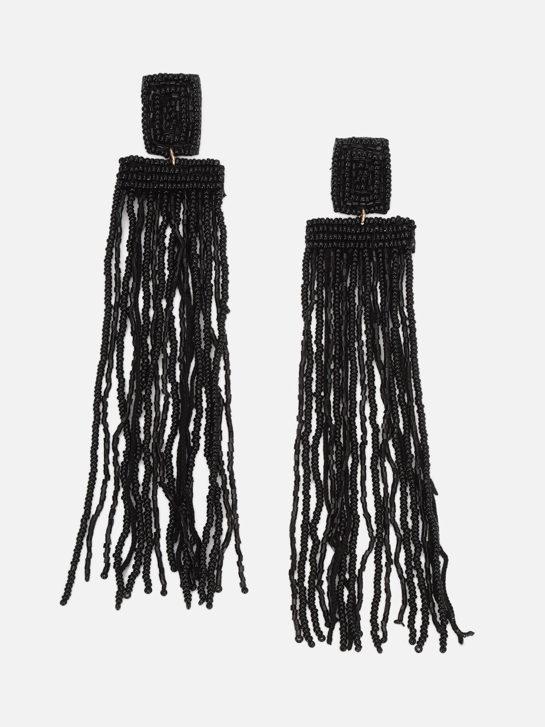 

FOREVER 21 Women Black Contemporary Drop Earrings