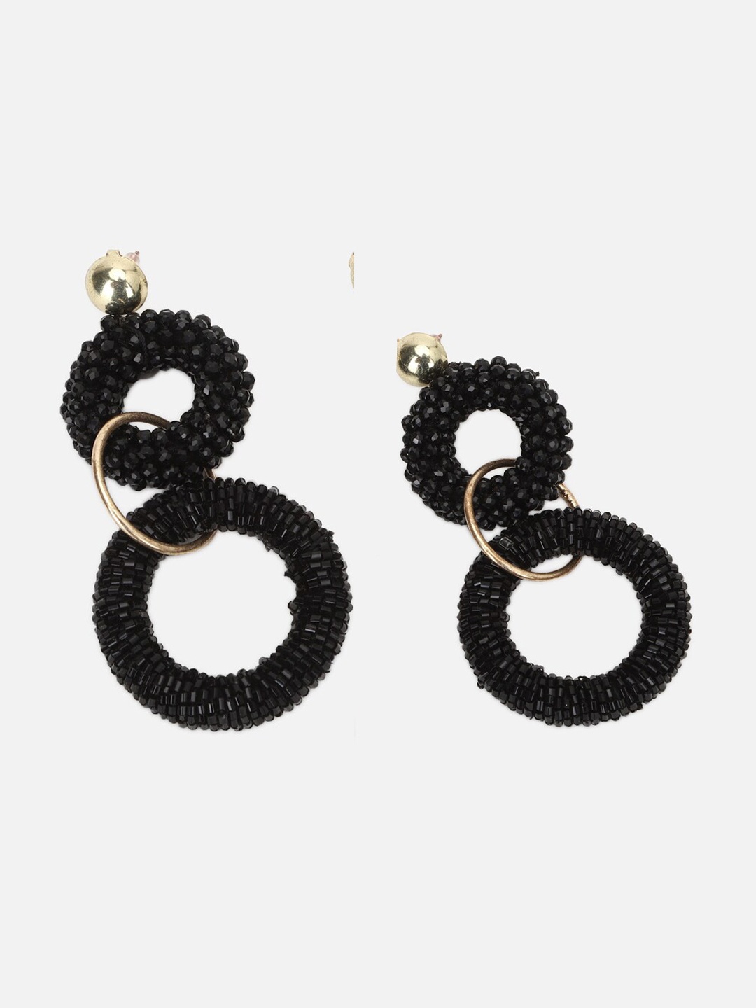 

FOREVER 21 Women Black Contemporary Drop Earrings