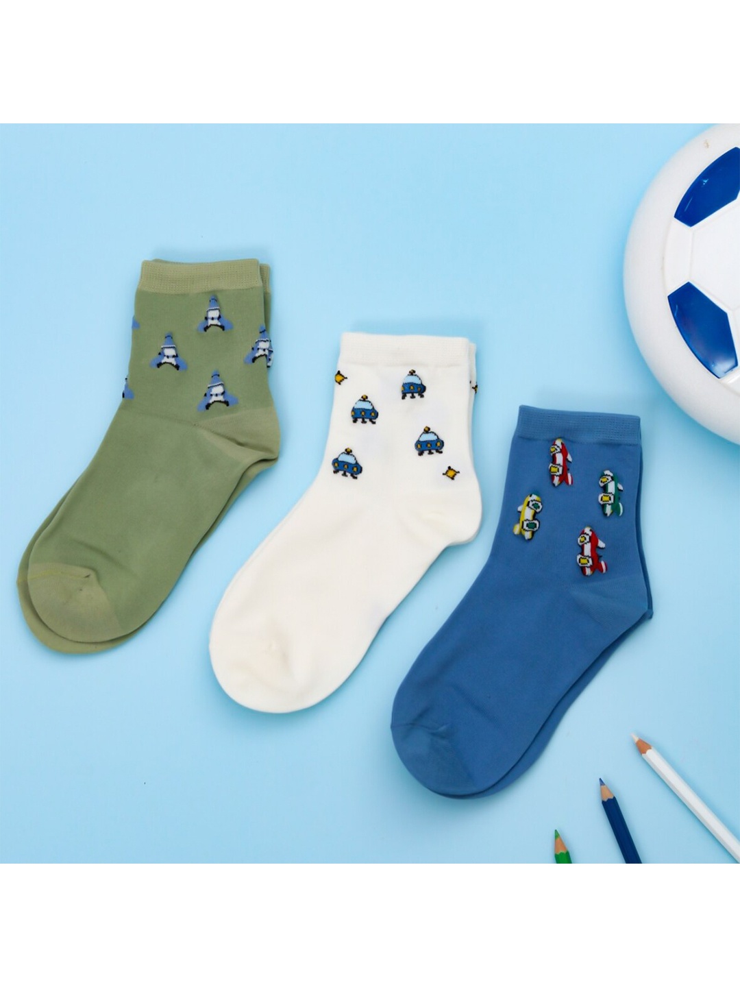 

Yellow Bee Boys Pack Of 3 Assorted Socks