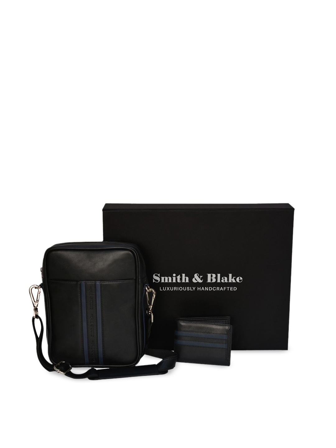 

Smith & Blake Black PU Structured Sling Bag