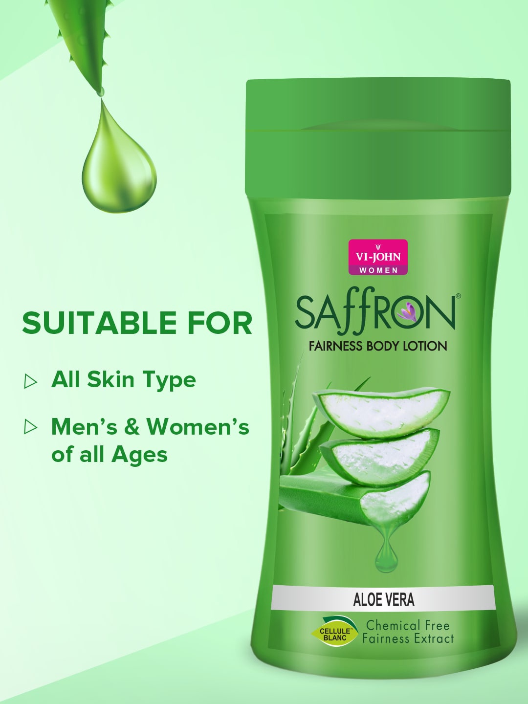 

VI-JOHN Set of 3 Saffron Body Lotion 250ml, Green