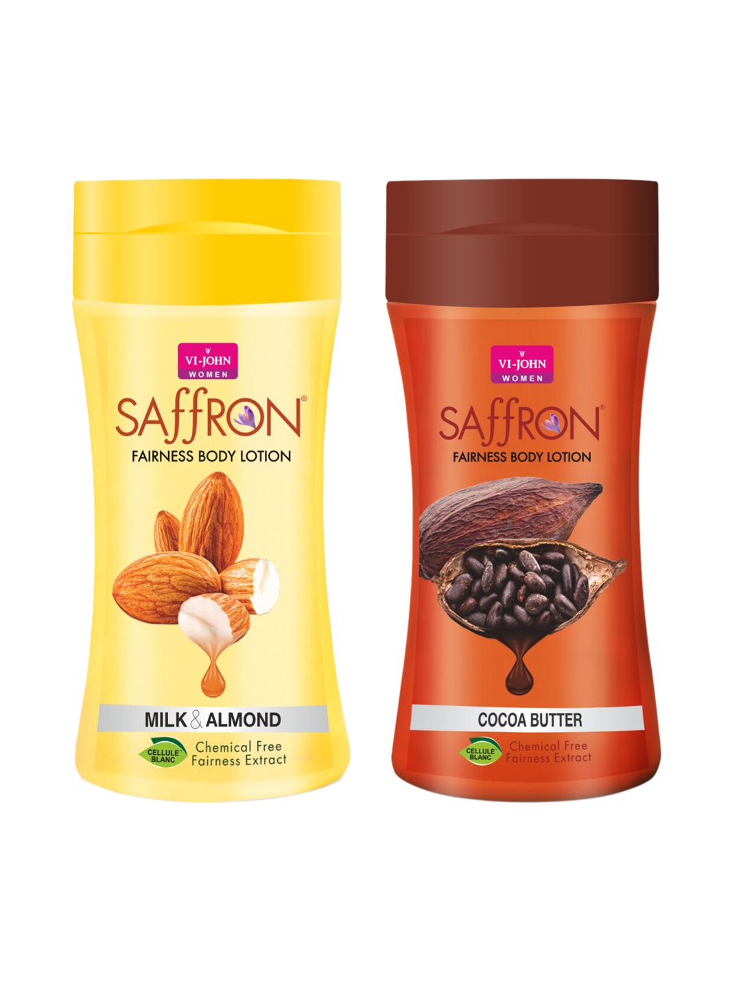 

VI-JOHN Set of 2 Saffron Body Lotion 500ml, Yellow