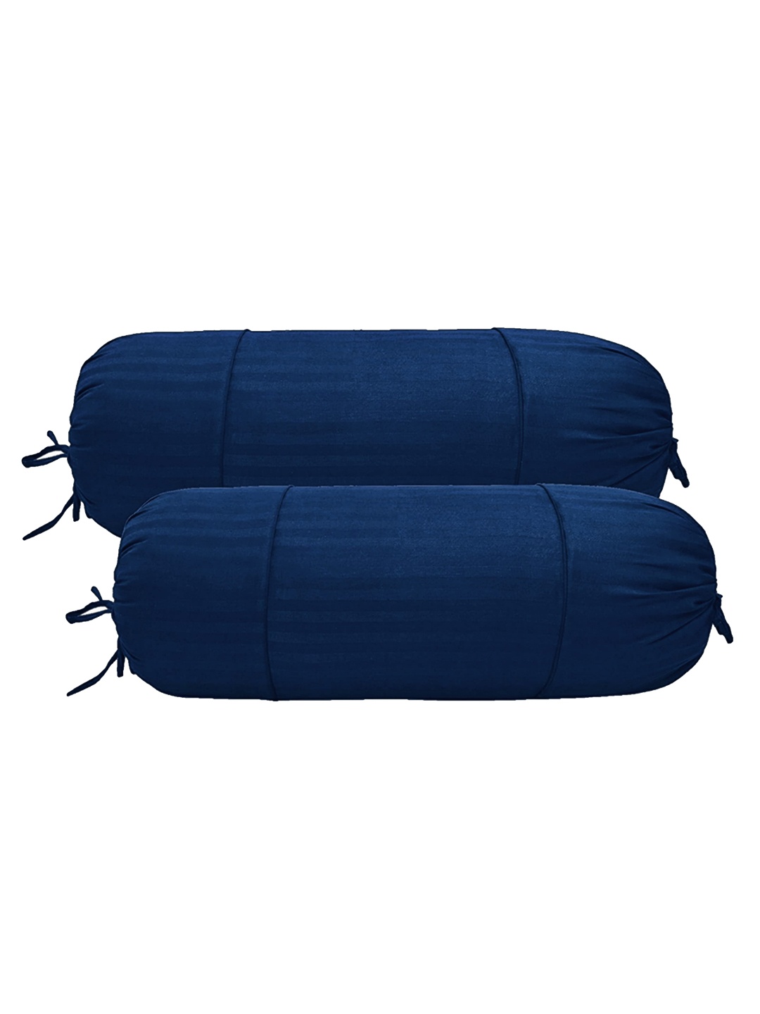 

Trance Home Linen Set Of 2 Navy Blue Cotton Bolster Covers