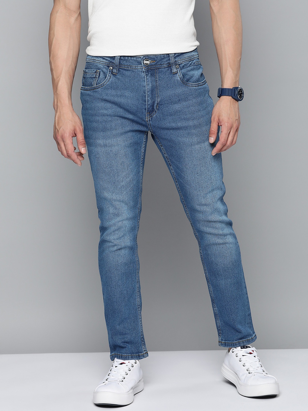 

Mast & Harbour Men Skinny Fit Stretchable Jeans, Blue
