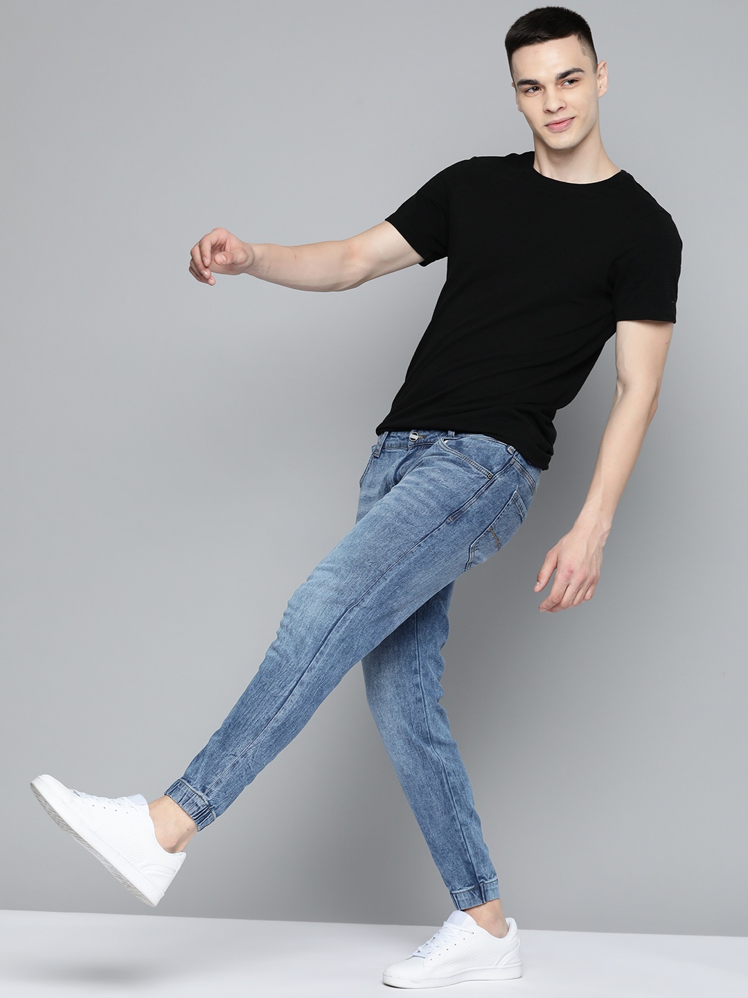 

Mast & Harbour Slim Tapered Fit Jeans, Navy blue