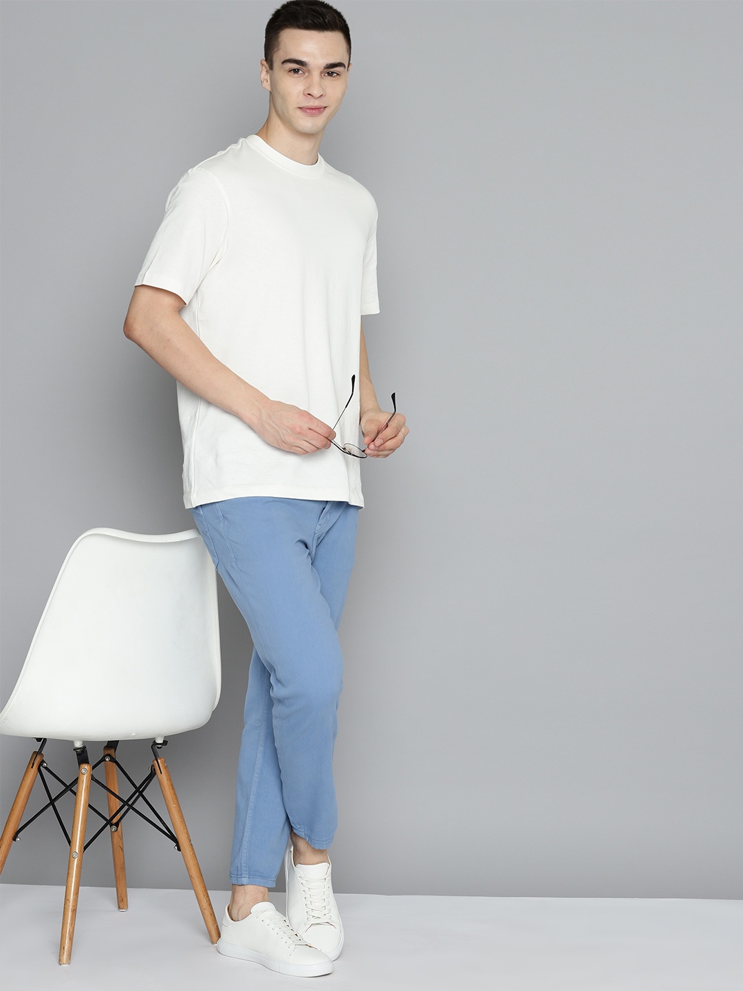 

Mast & Harbour Men Slim Tapered Fit Stretchable Jeans, Blue
