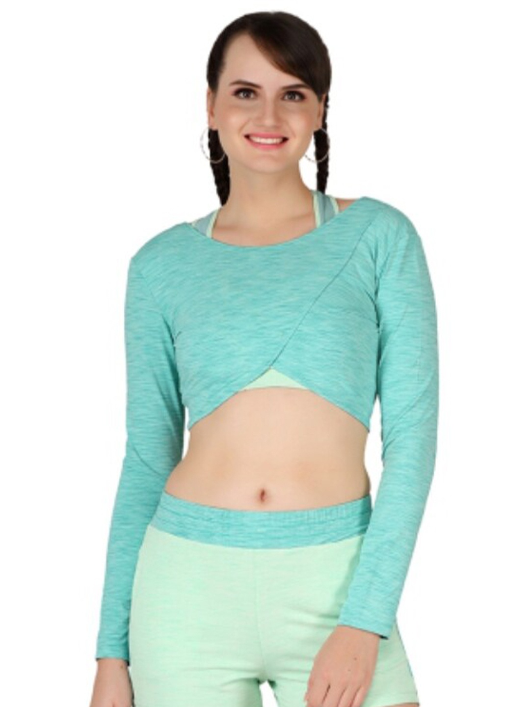 

La Aimee Gorgeous Green Solid Top