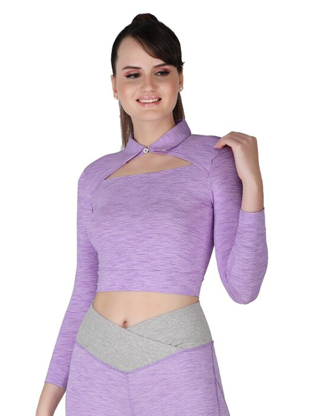 

La Aimee Purple Solid Top