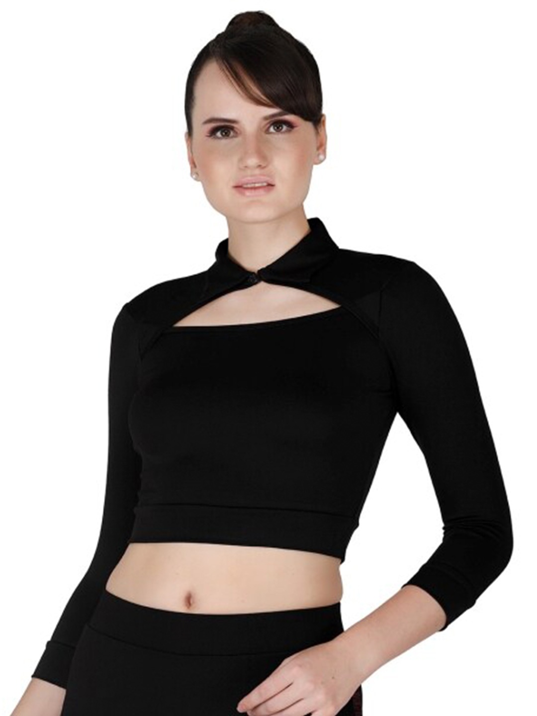 

La Aimee Elegant Black Solid Top