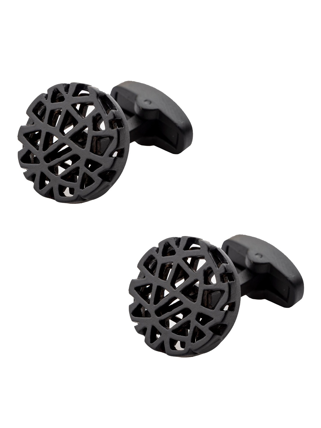 

The Tie Hub Black Geometric Cufflink