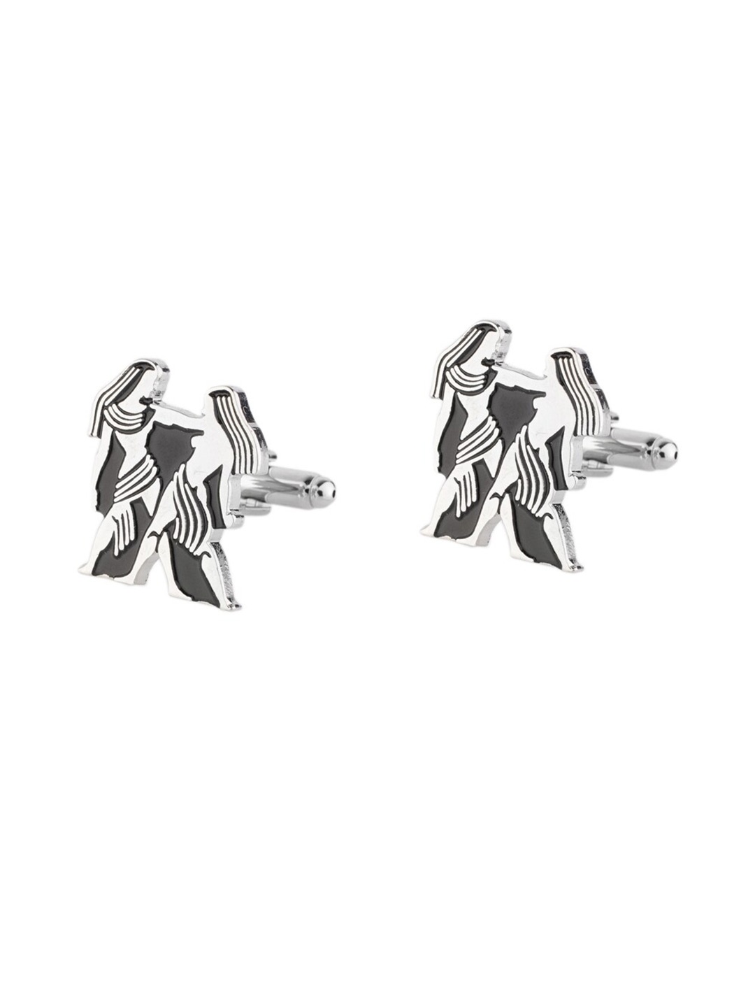 

The Tie Hub Silver-Toned Gemini Zodiac Sign Cufflink