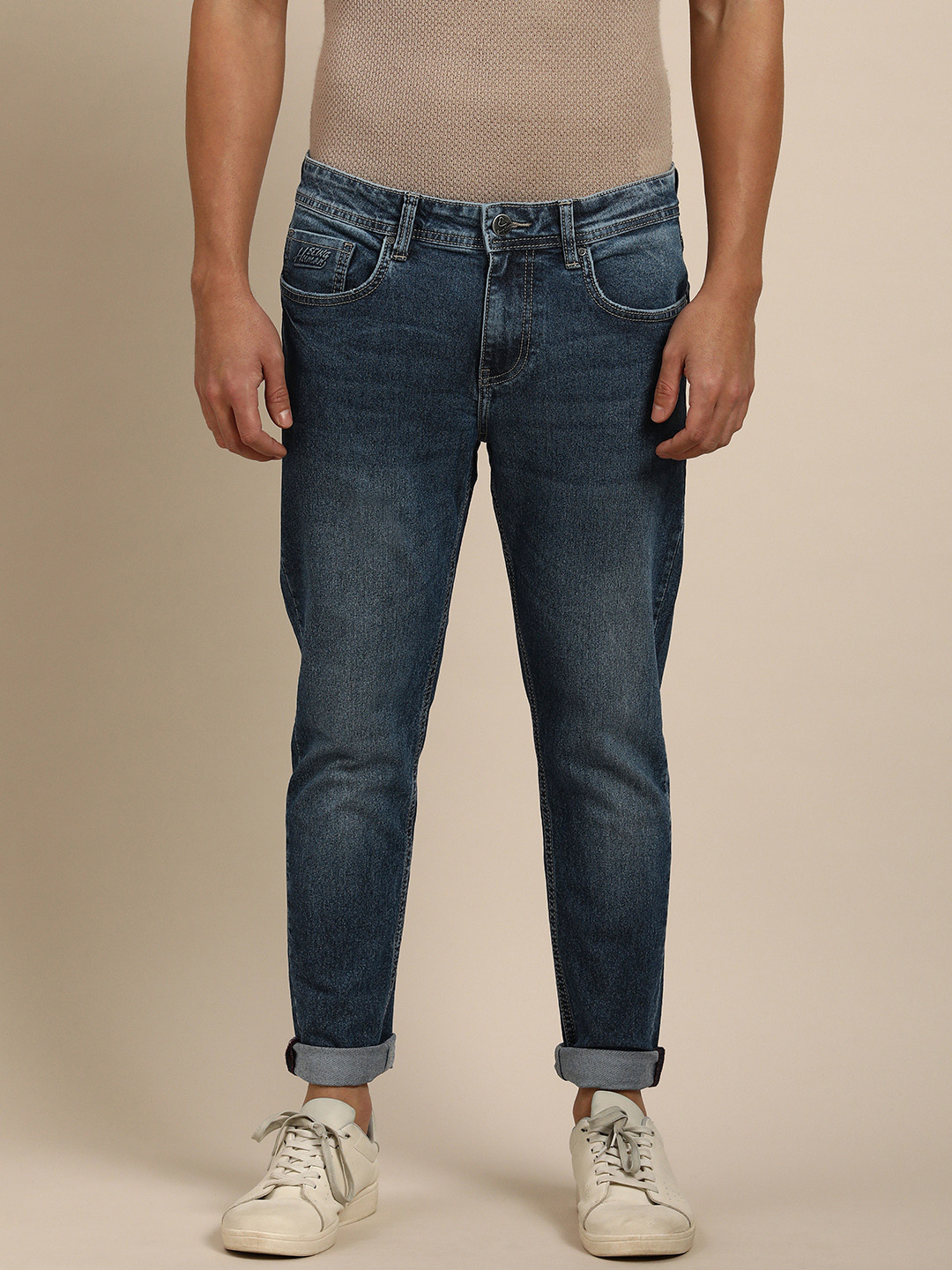 

Being Human Men Light Fade Mid-Rise Stretchable Jeans, Blue