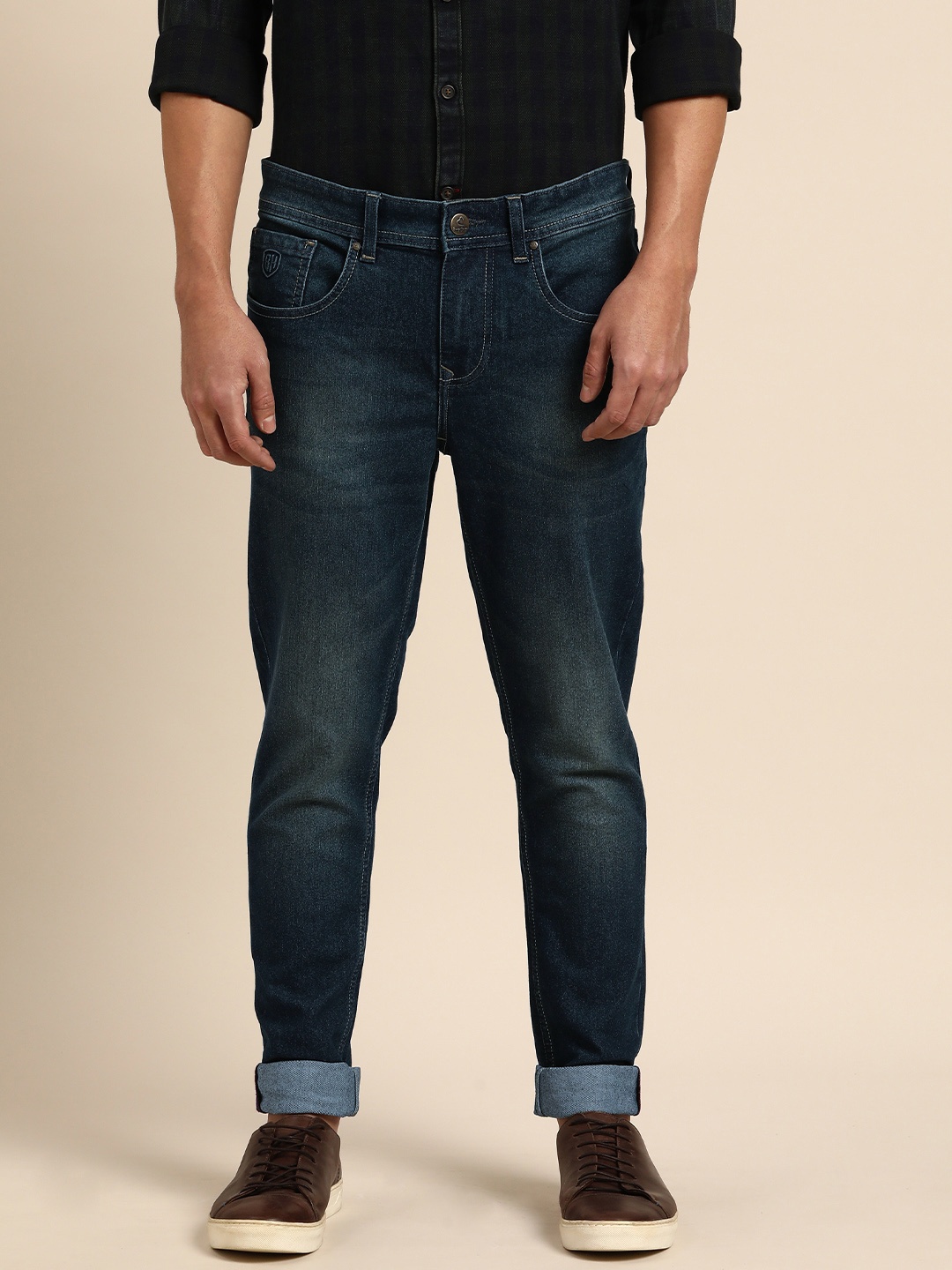 

Being Human Clothing Men Skinny Fit Light Fade Stretchable Jeans, Blue