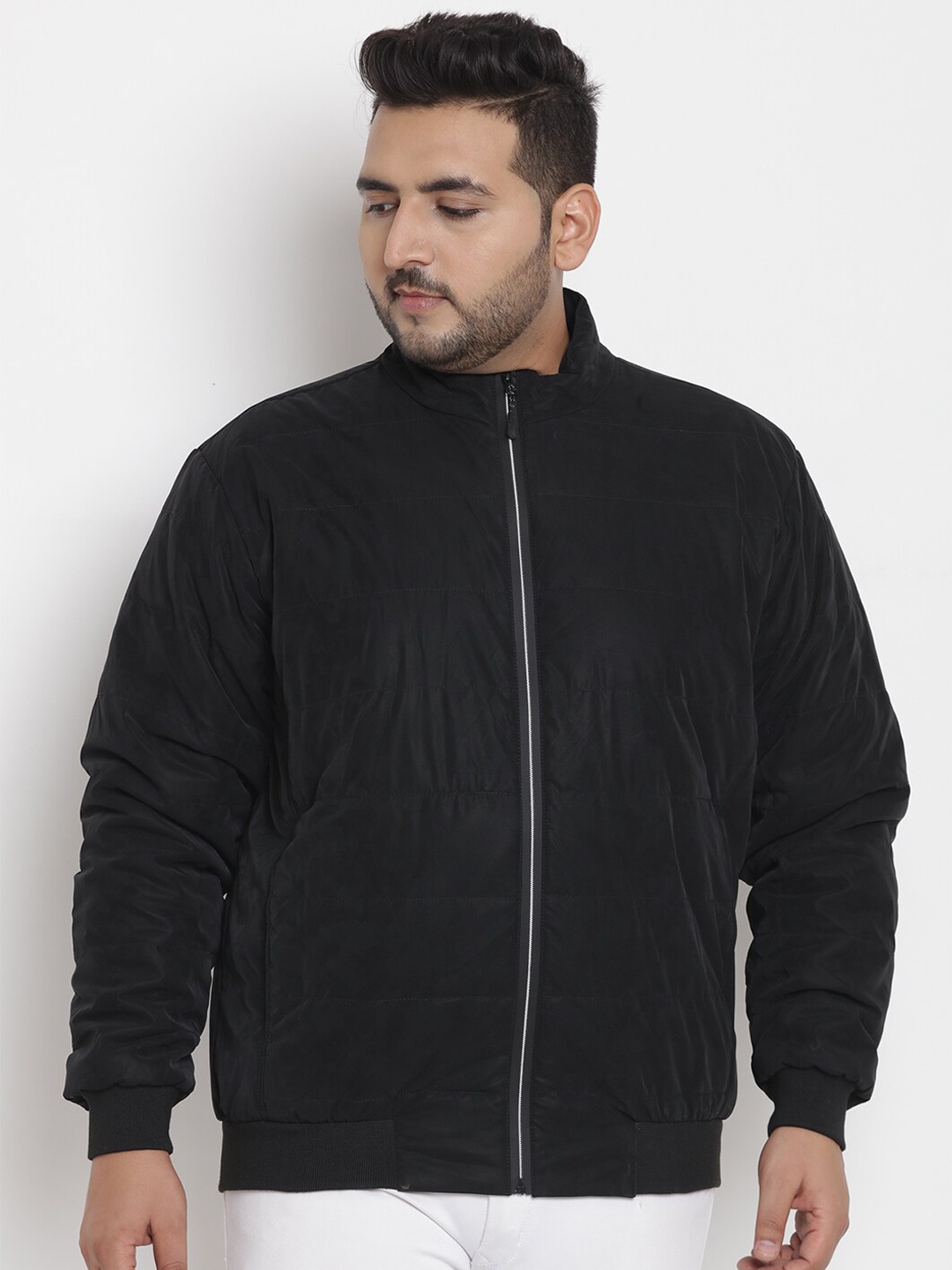 

John Pride Plus Size Men Black Padded Jacket