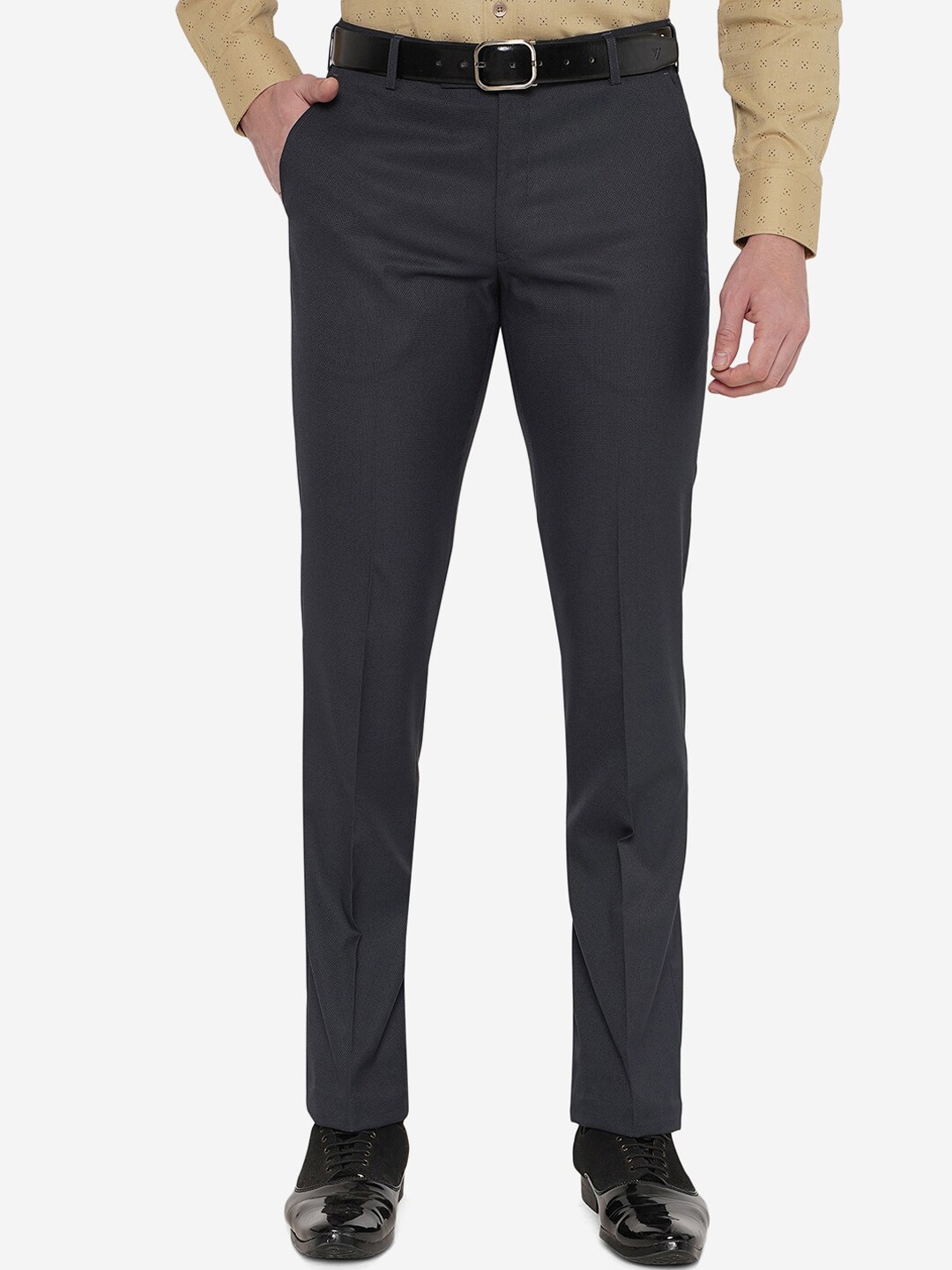 

Greenfibre Men Blue Slim Fit Cotton Trousers