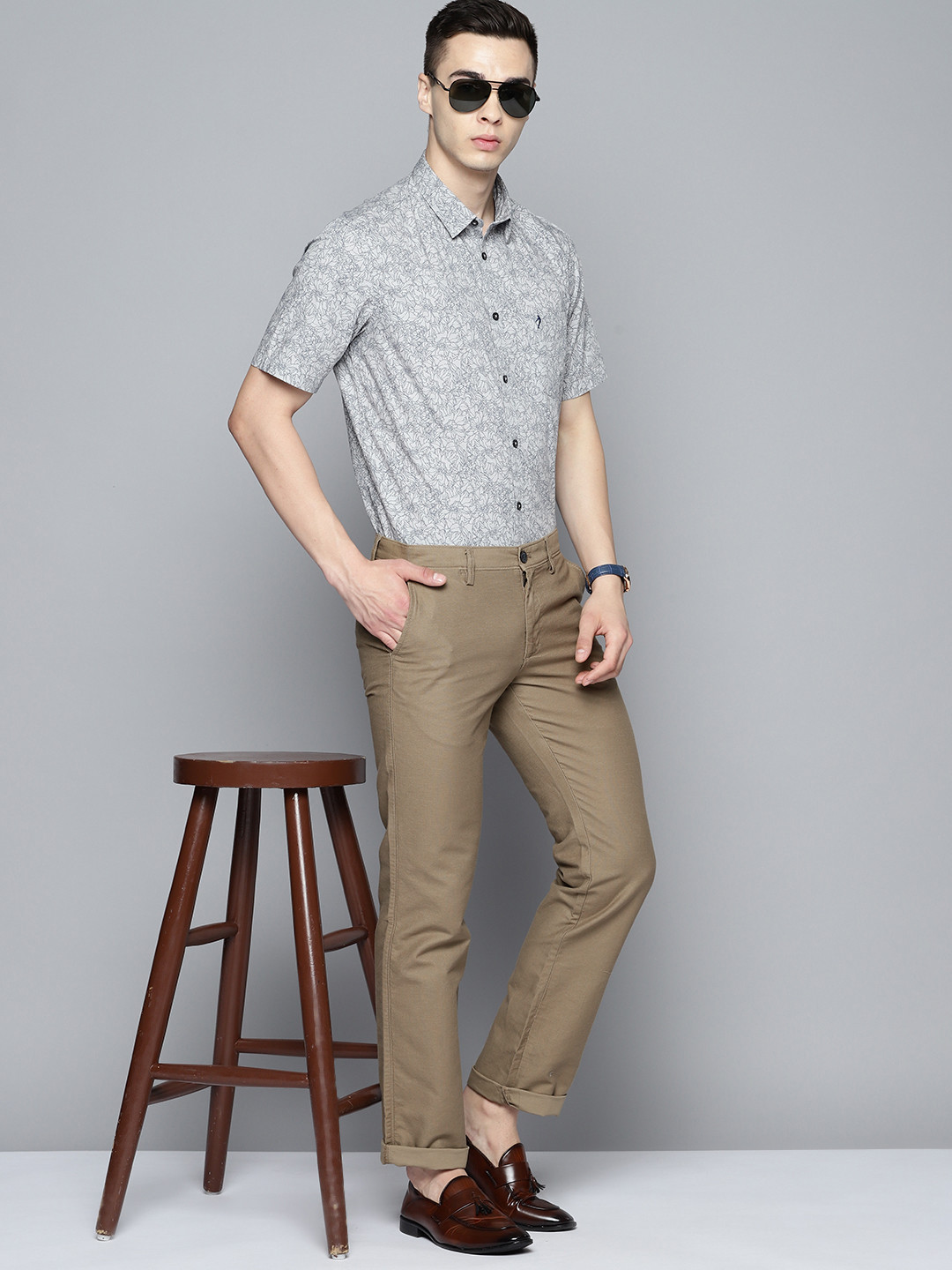 

Indian Terrain Men Kansas Smart Casual Trousers, Khaki