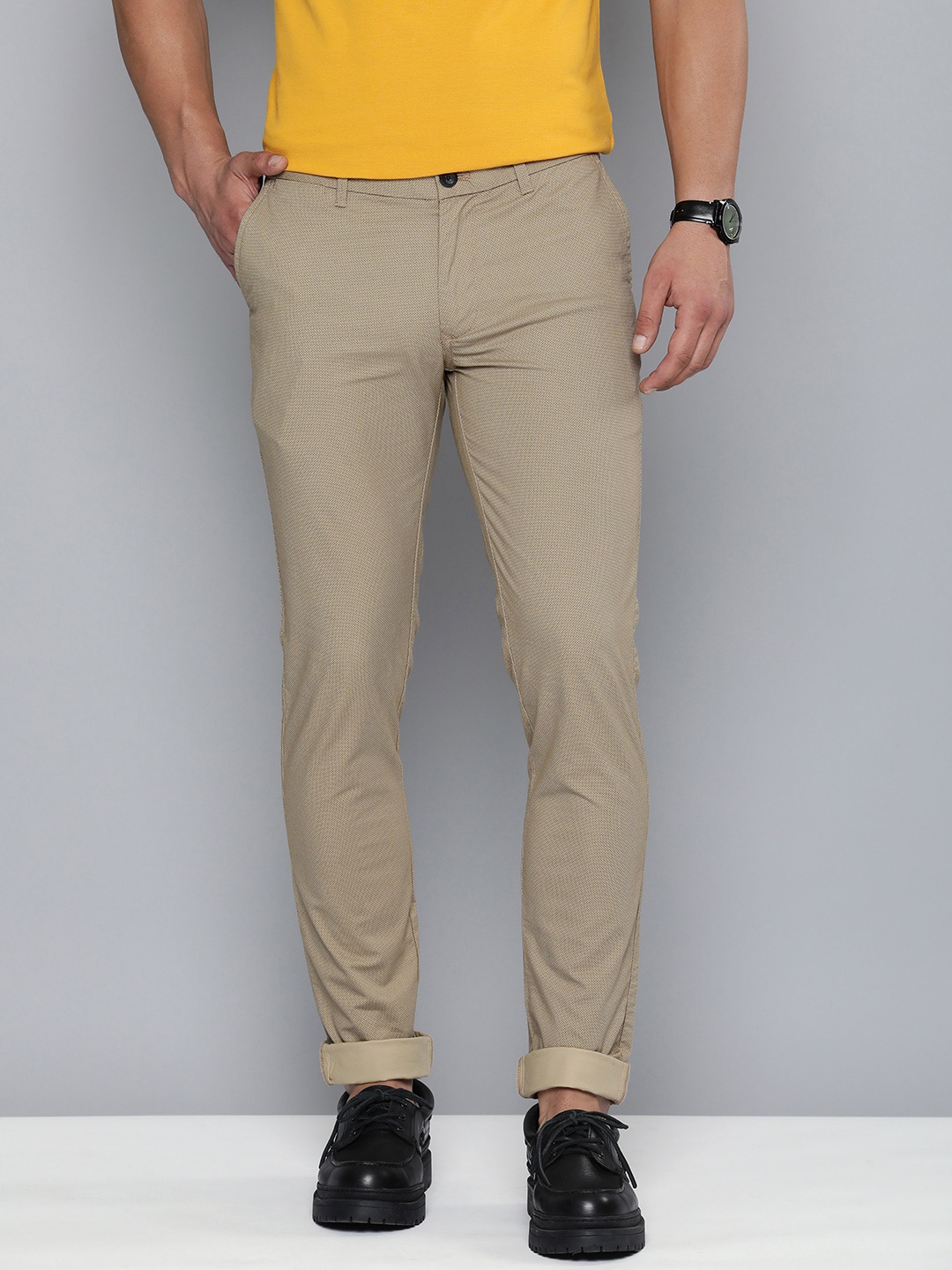 

Indian Terrain Men Kruger Skinny Fit Trousers, Khaki