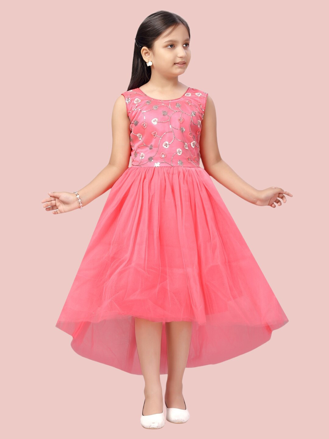 

Aarika Pink Embellished Net Dress