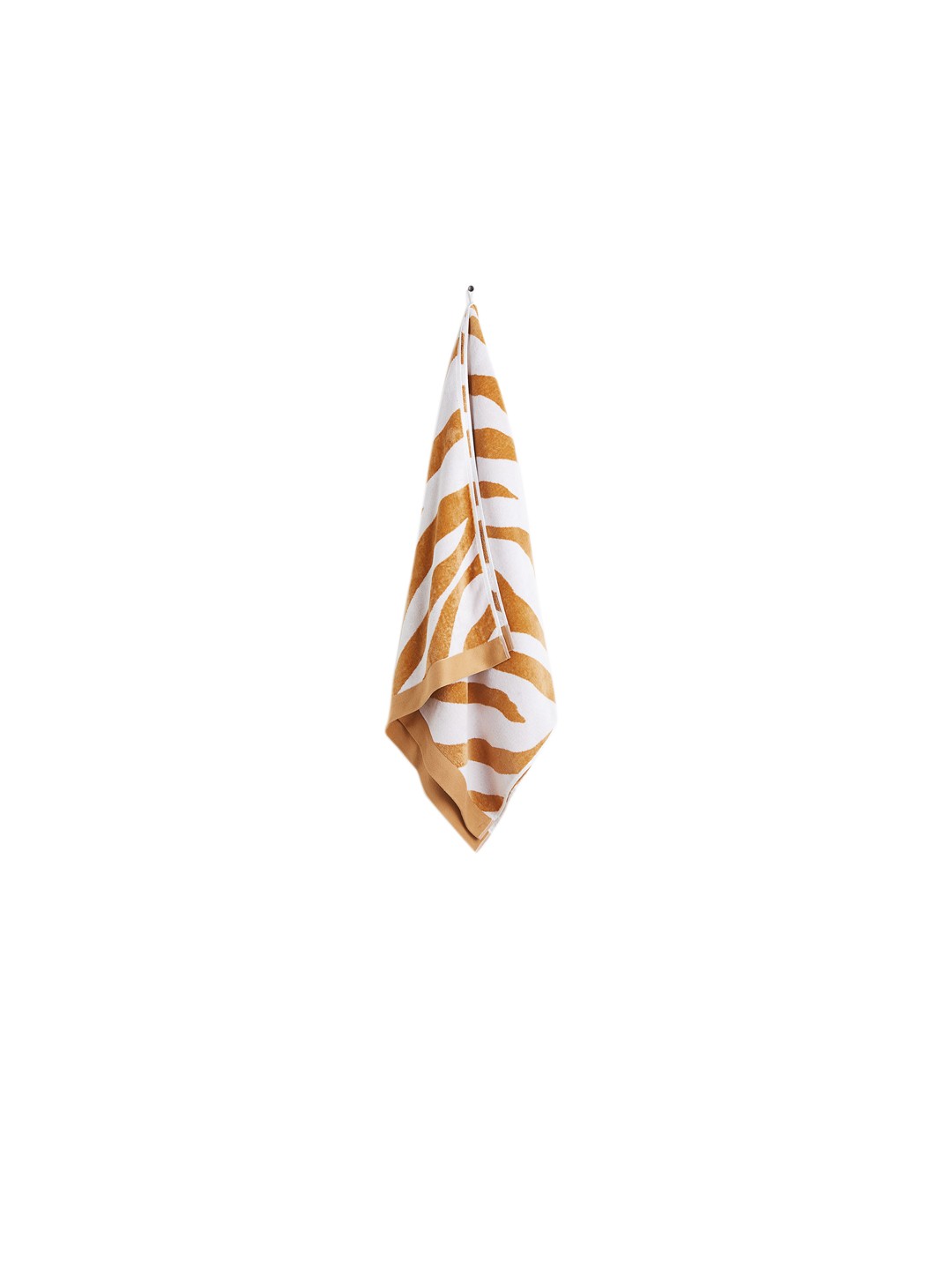 

H&M Yellow & White Zebra-Striped Beach Towel